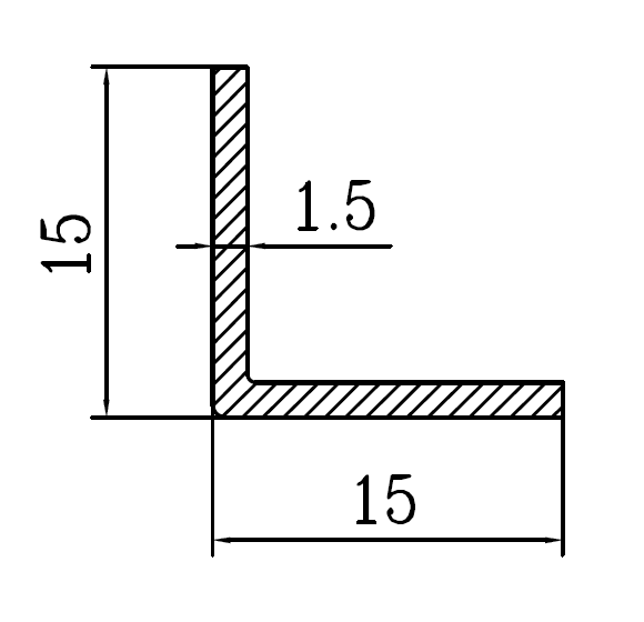 Уголок алюминиевый 15х15х1,5 мм AS - фото 3