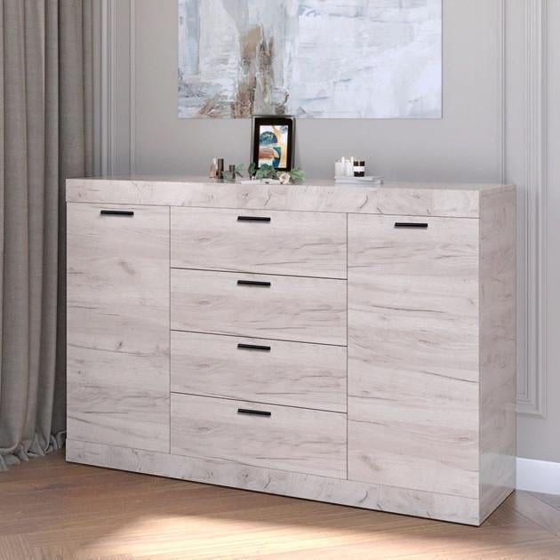 Комод Еверест Соната-8 140х38х94 см Крафт білий (EVR-20361)