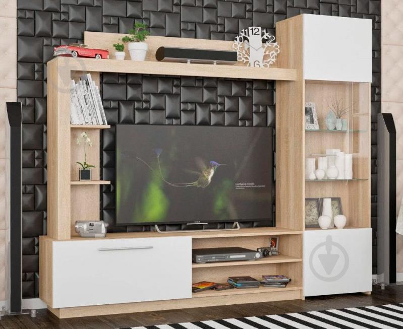 Стенка Мебель Сервис Тренто Дуб самоа + Белый (iinghd)