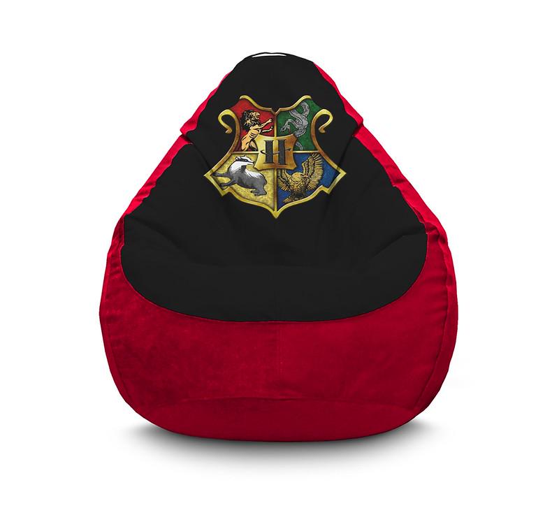 Кресло мешок iPuff Harry Potter Hogwarts School Флок XXXL 100х135 см Бордовый