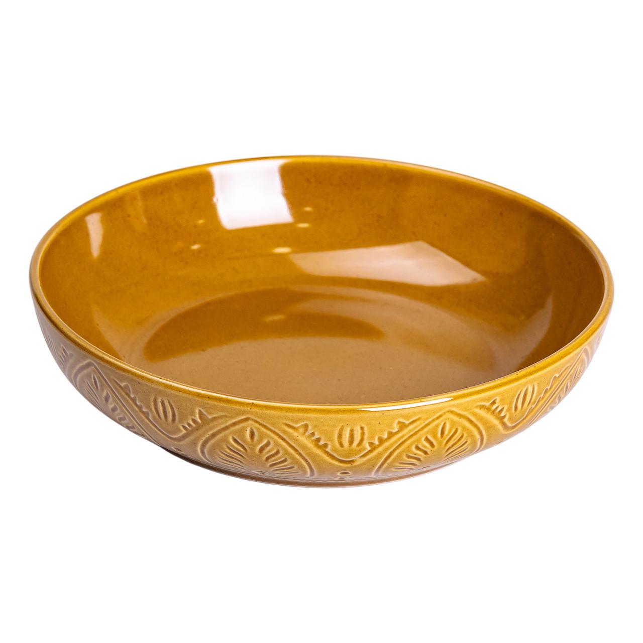 Столовий сервіз з кераміки на 6 персон 24 предмети Гірчичний - фото 5