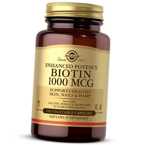 Витамины Solgar Biotin 1000 мкг 100 вег. капс. (36313188)