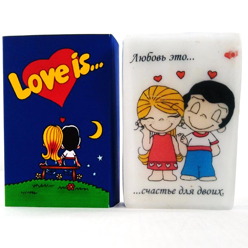 Мыло-валентинка Bila Lileya ручной работы в коробочке "Love is" 100 г (00077) - фото 2