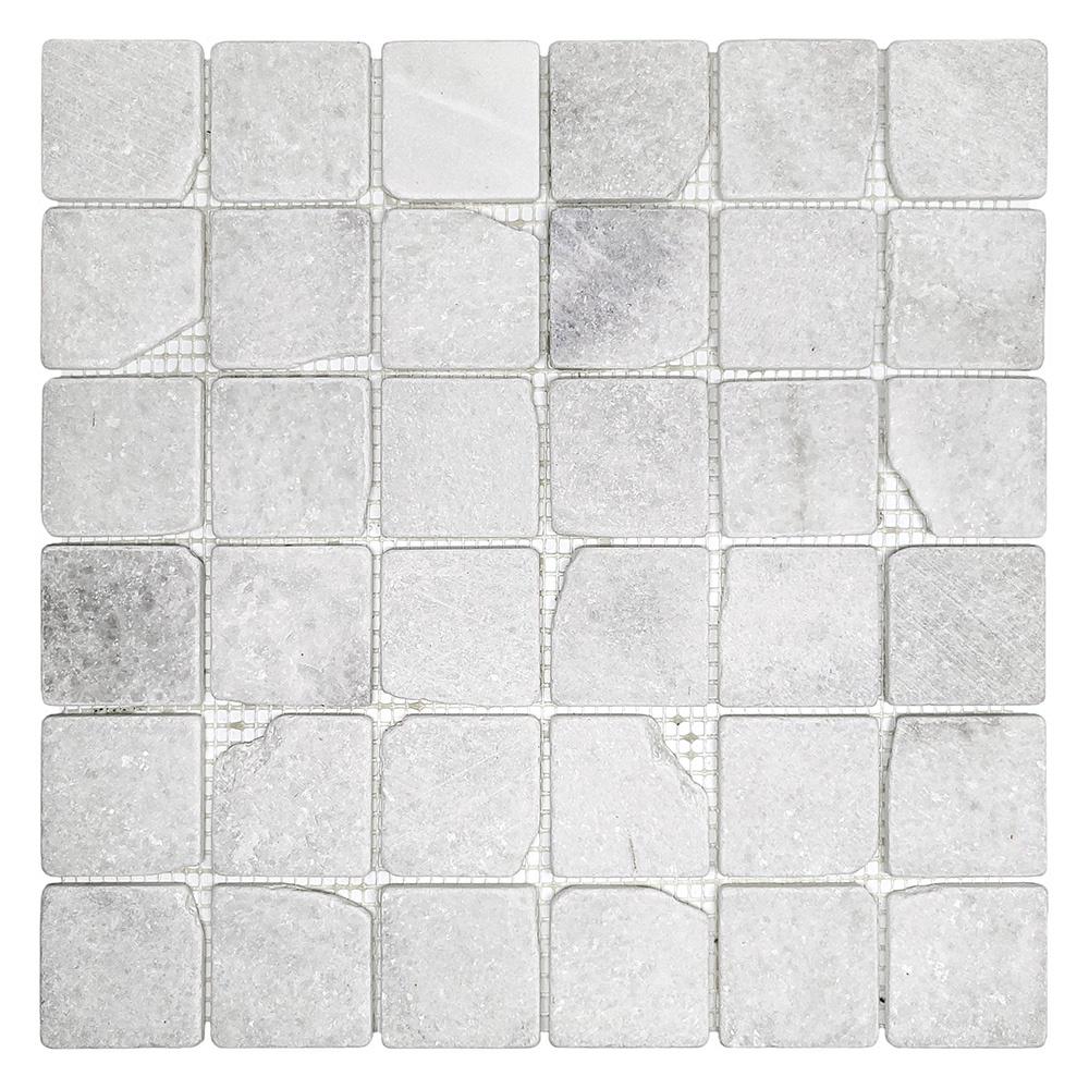 Мозаика из мрамора Матовая МКР-3СВА 47x47 мм White Mix (000736)