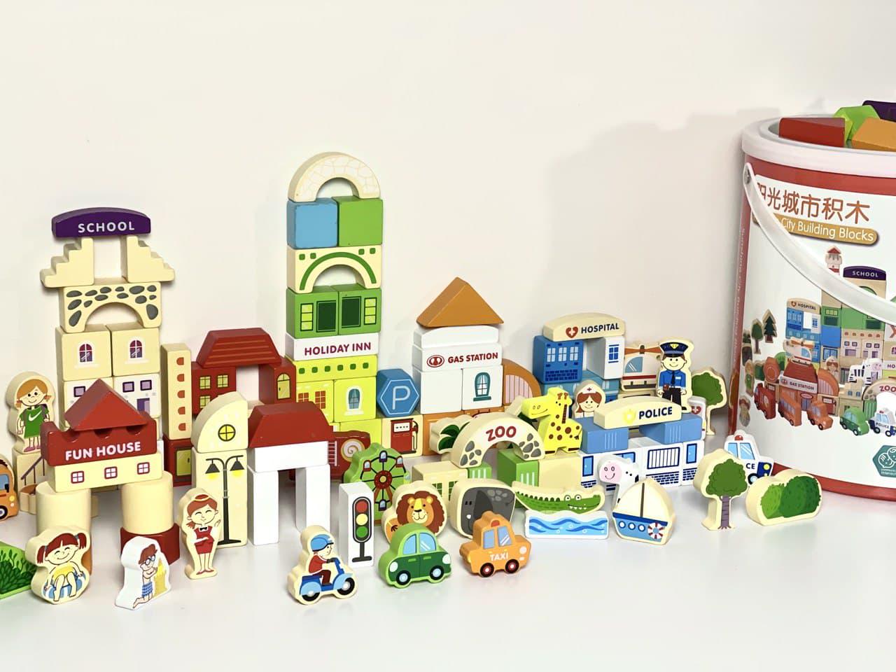 Деревянная развивающая игрушка город 120 пр. - фото 13