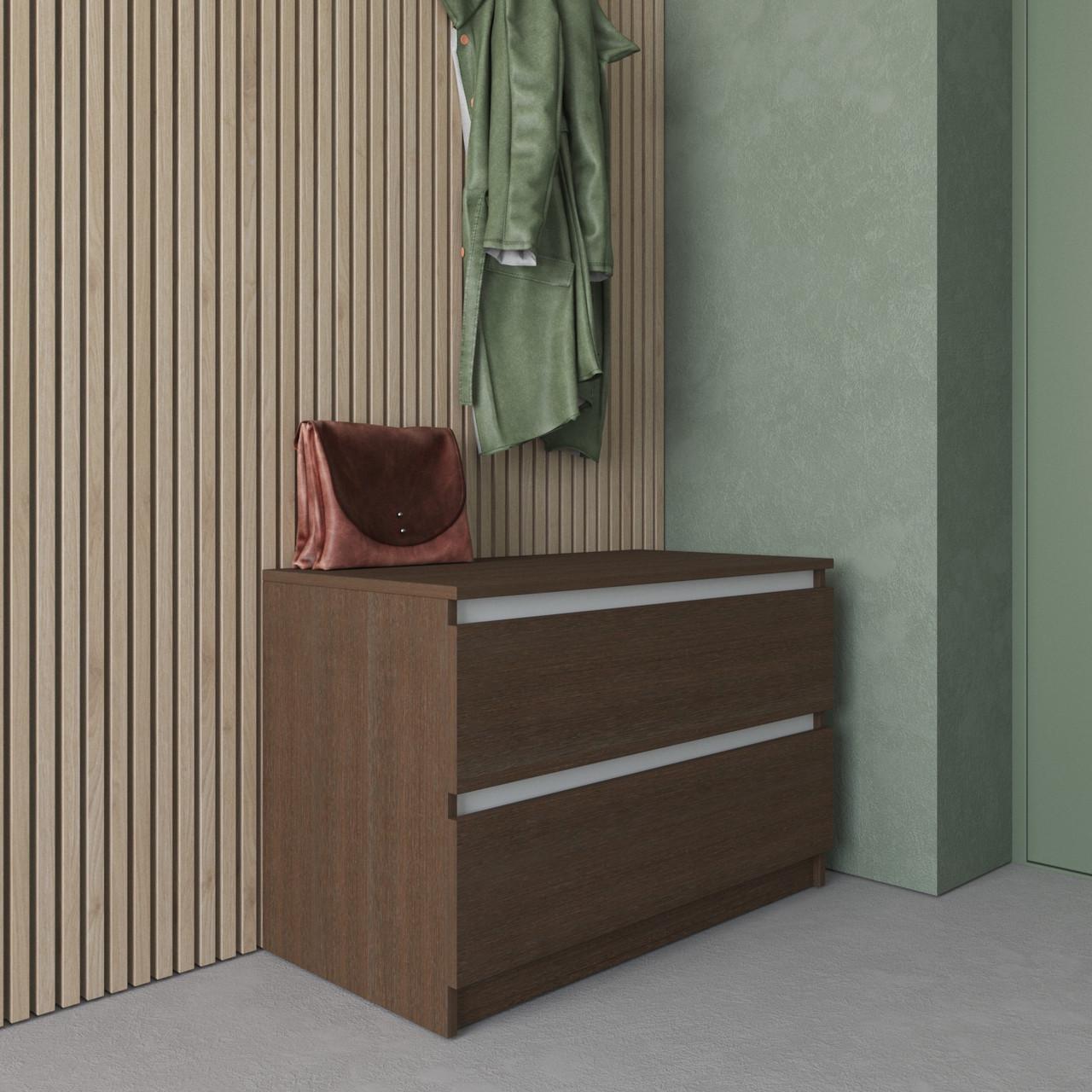 Комод з шухлядами Вайс R-19 80х40х53 см Венге Темний/Білі планки (30328815) - фото 1 Комод з шухлядами Вайс R-19 80х40х53 см Венге Темний/Білі планки (30328815) - фото 1
