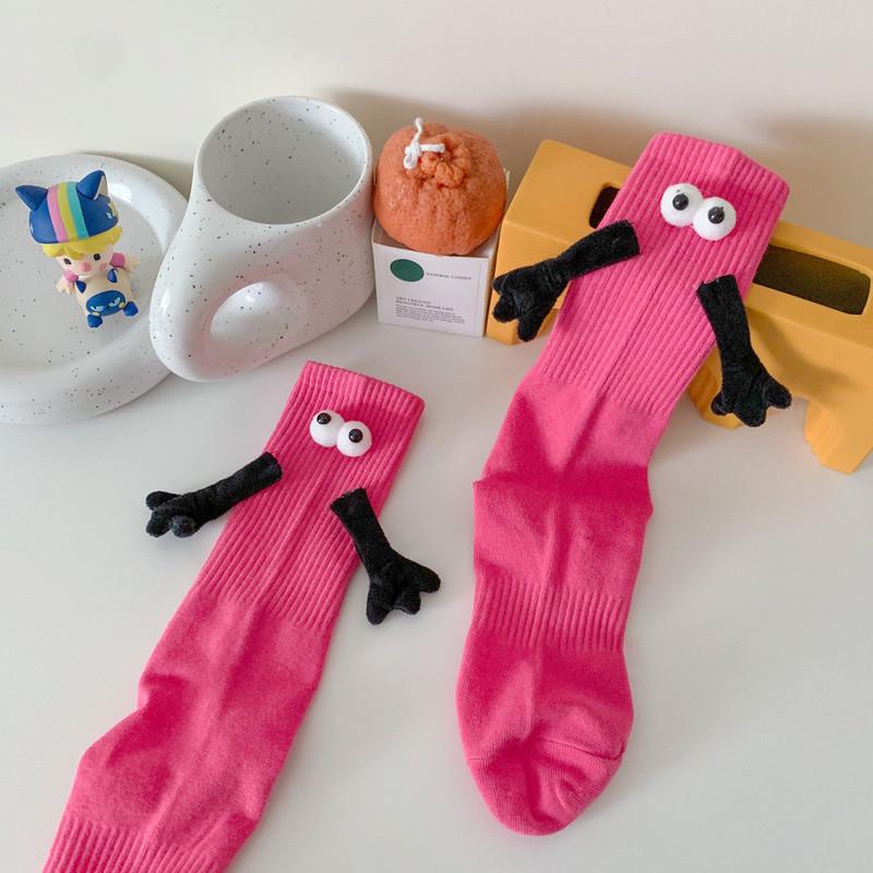 Шкарпетки з магнітними ручками та очима р. 35-41 Малиновий (2505) - фото 1 Шкарпетки з магнітними ручками та очима р. 35-41 Малиновий (2505) - фото 1