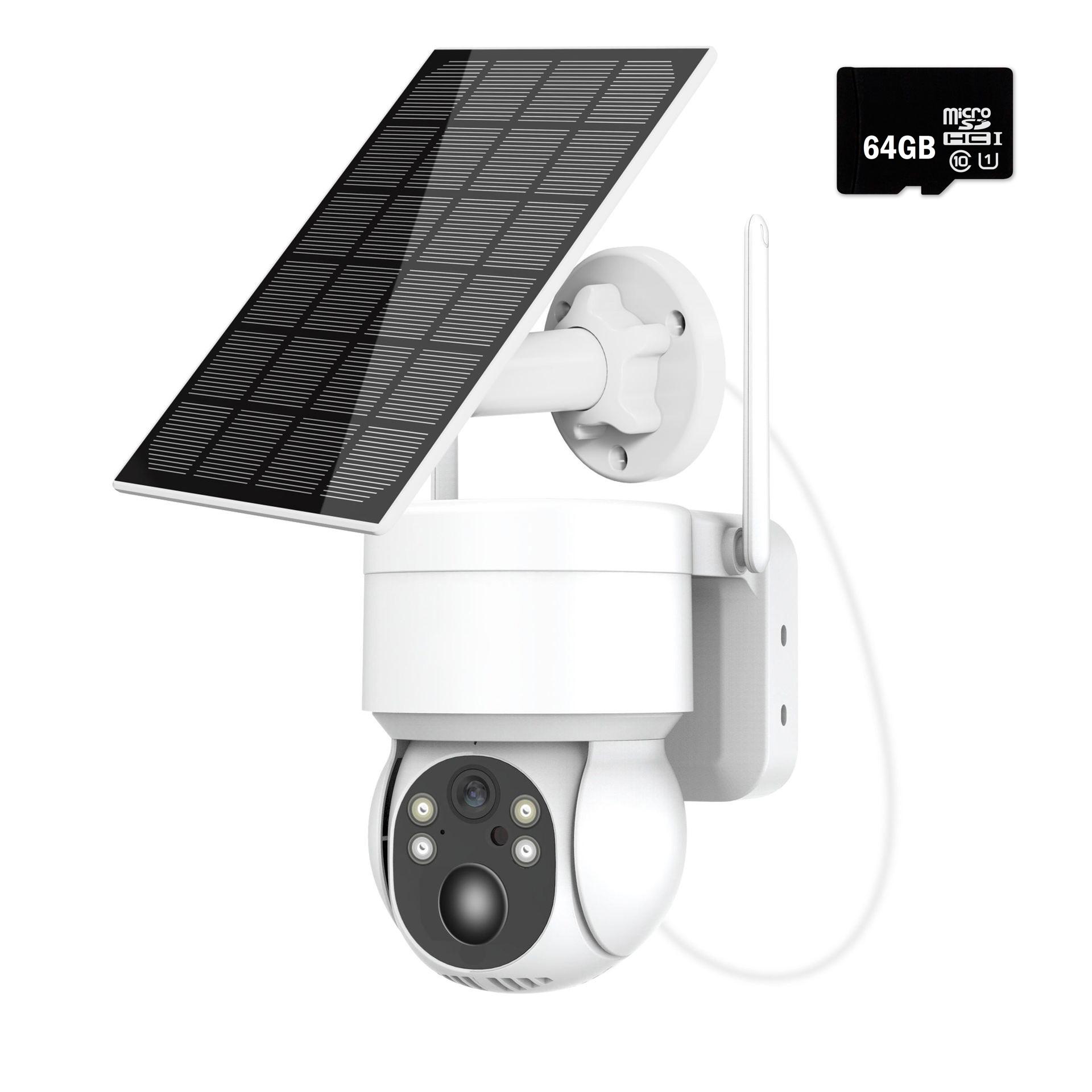 Камера видеонаблюдения ICSEE W06 360° 6Мп уличная WIFI с солнечной батареей ИК подсветка и карта 64Гб (a9dbe736)