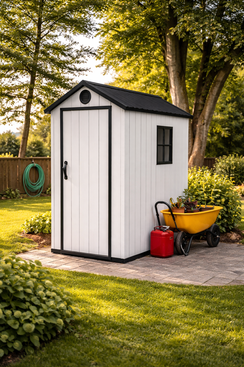 Хозблок-сарай пластиковый BKS 3х5FT с двускатной крышей 2105х1035х1630 мм Хозблок-сарай пластиковый BKS 3х5FT с двускатной крышей 2105х1035х1630 мм