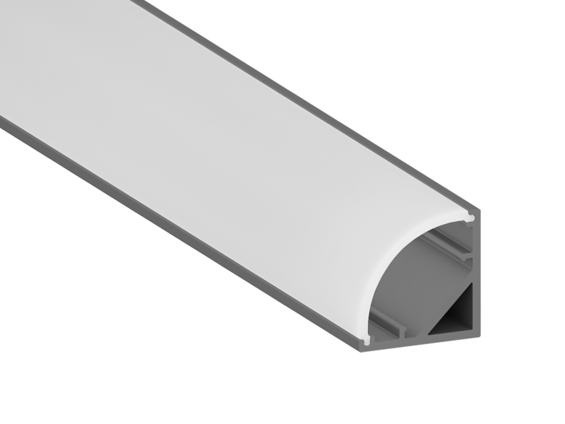 Профиль алюминиевый анодированный LEDUA АЛ-58 + рассеиватель для LED ленты угловой 2 м (6593)