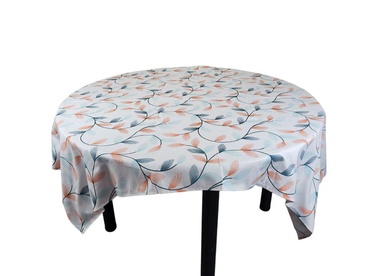 Скатерть на кухонный стол с веточками 140x110 см Белый (1615) - фото 2