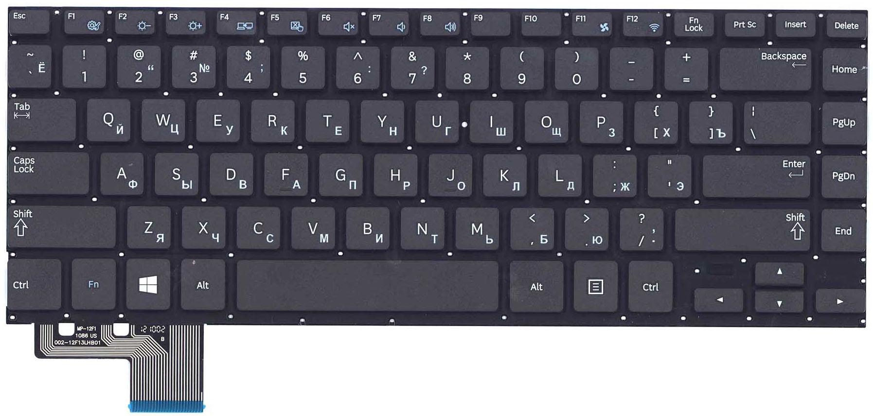 Клавиатура для ноутбука Samsung 535U4С/530U4C/530U4B Black