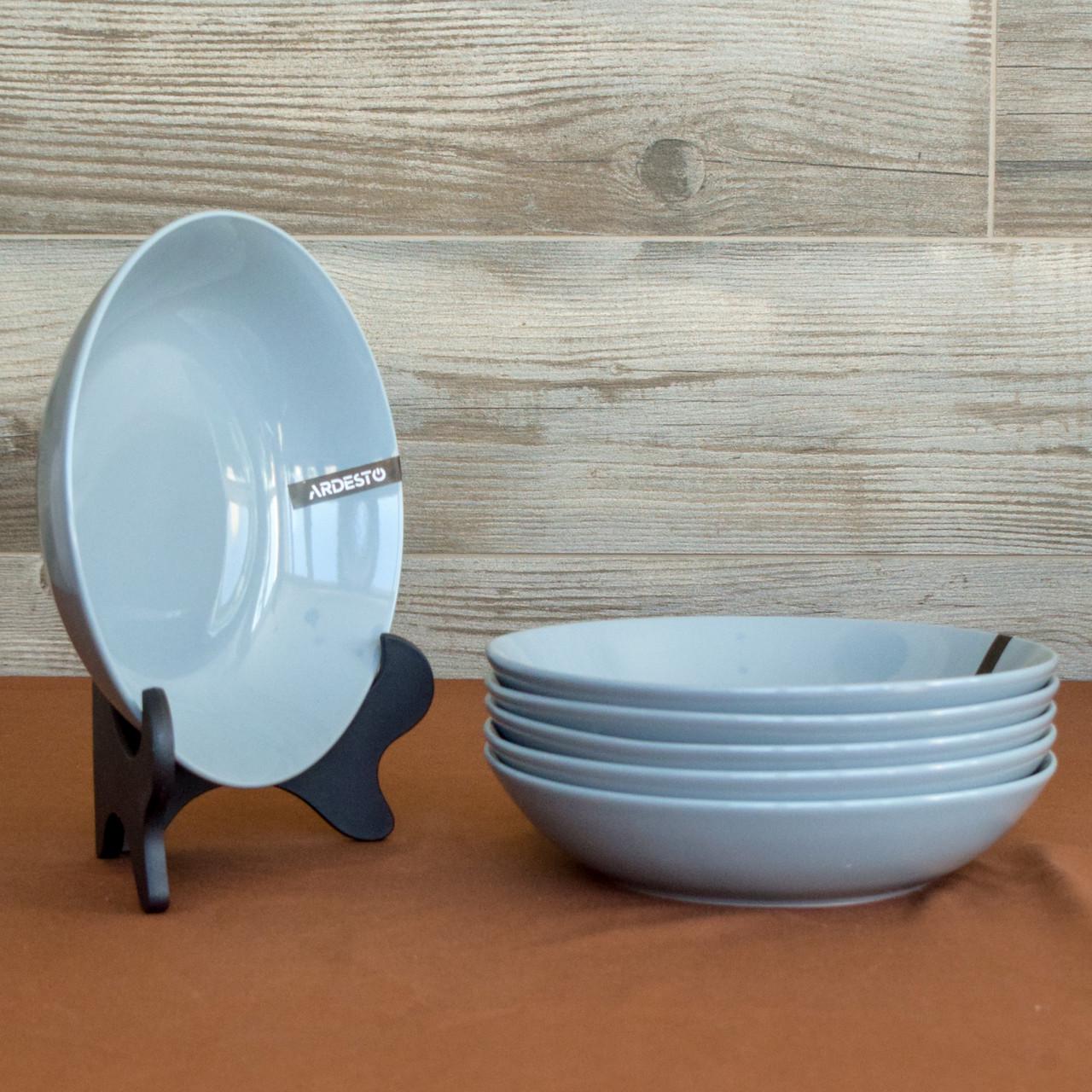 Набор тарелок Ardesto Capri 24 пр. Серый - фото 3