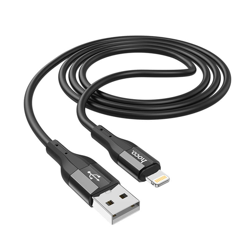 Кабель Hoco Lightning Creator silicone charging data cable X72 2,4 A 1 м Black (547318) - фото 4