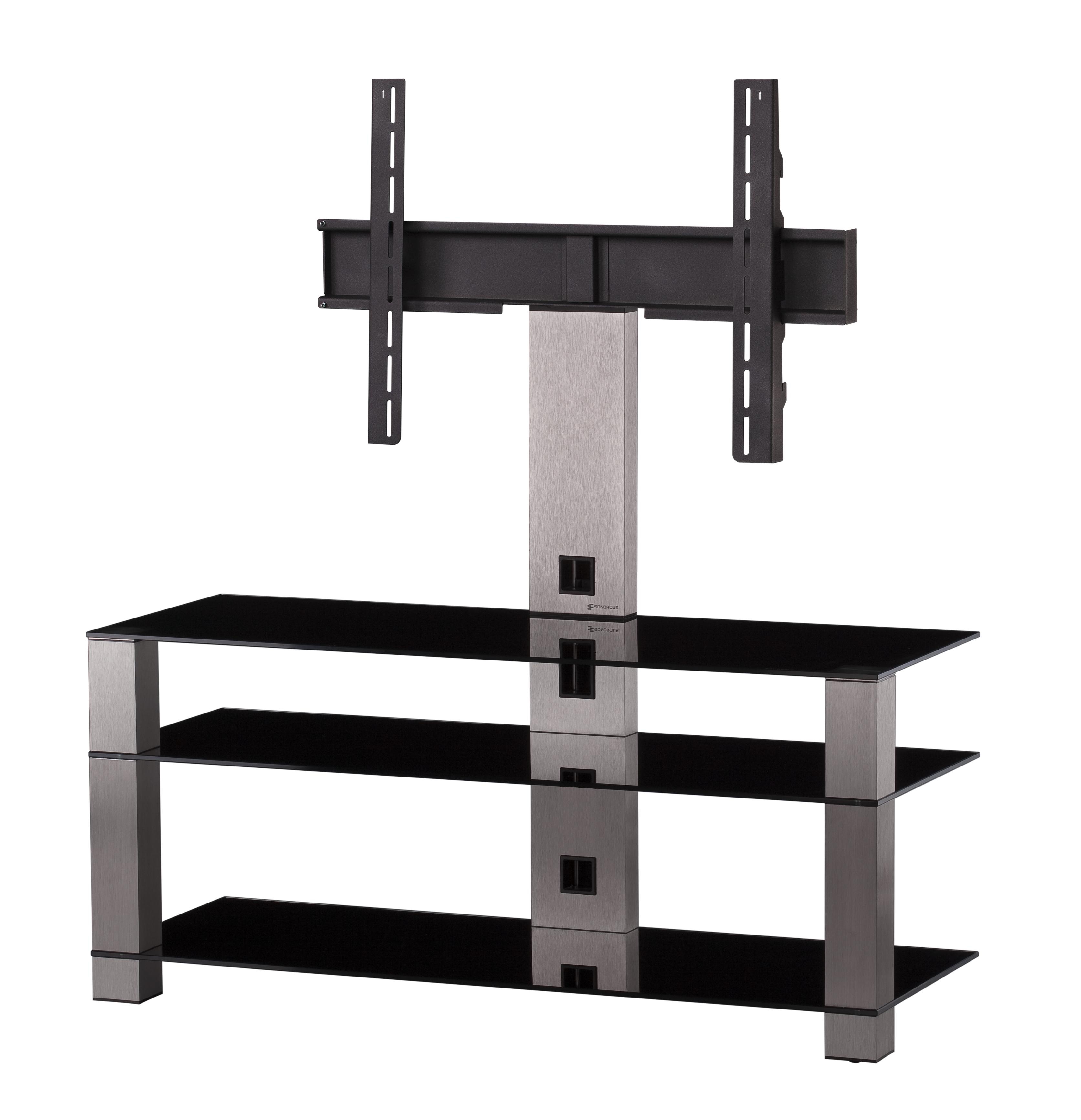 Подставка для телевизора Sonorous PL 2430-B-INX 120x44x55 см Черный/Серебристый (2430)