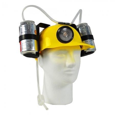 Шлем для пива с фонарем 27х18х0,5 см Желтый (1-661917417)
