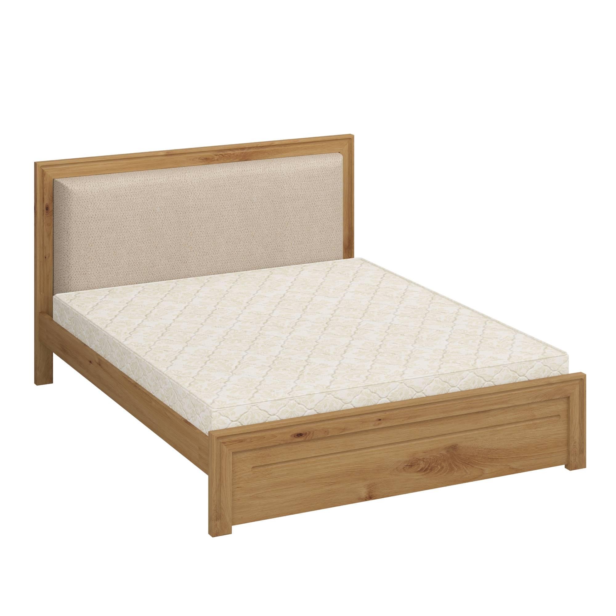 Кровать полуторная Mebigrand Торонто Т4 01 120х200 см Орех светлый/Аляска (MBG-1257)