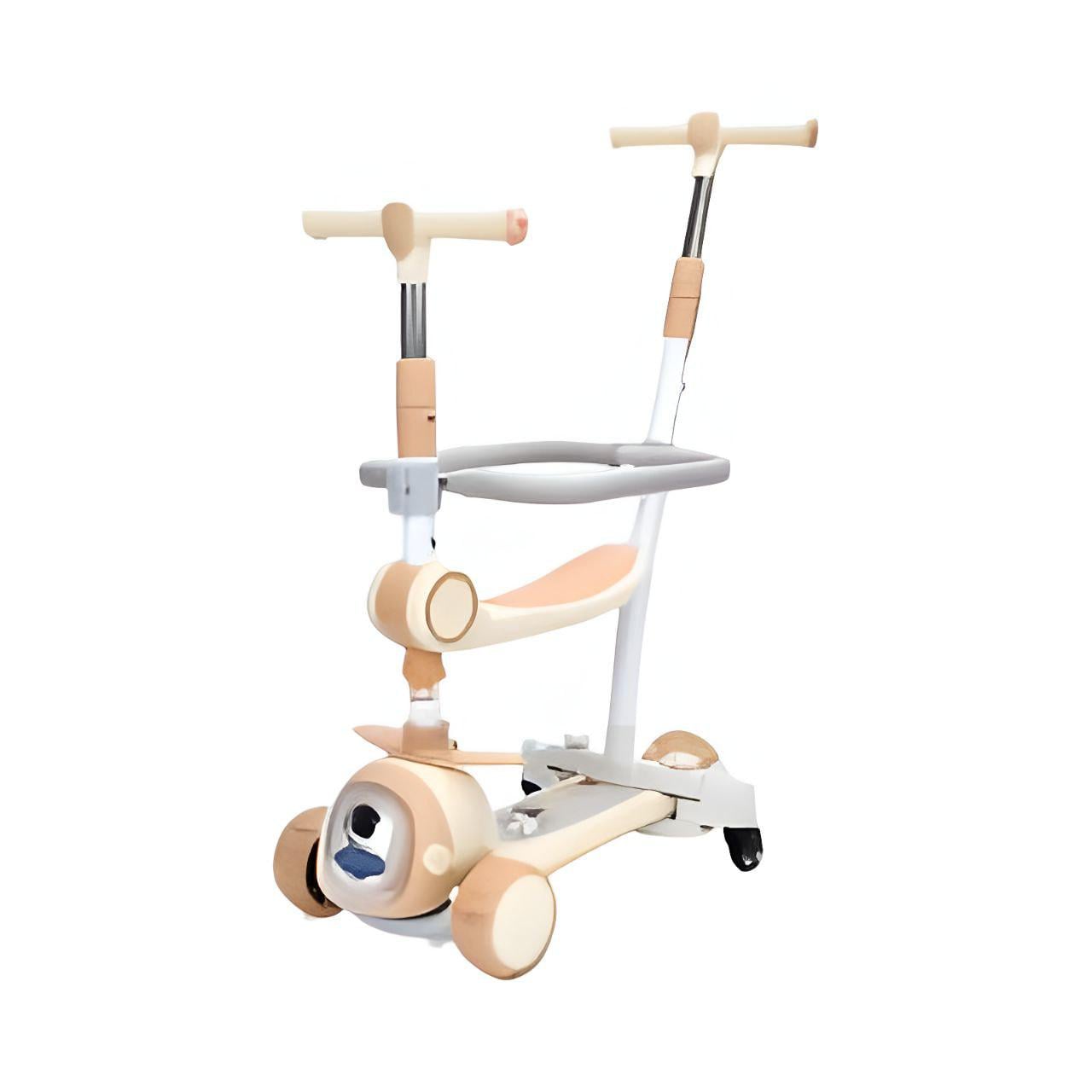 Самокат JR 3-095 5в1 металл/пластик с подсветкой и музыкой дополнительные колеса Оранжевый (25148874)