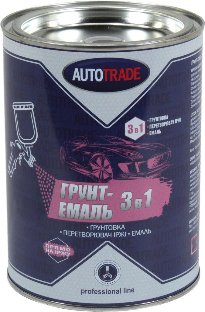 Грунт-краска антикоррозионная (Autotrade) 3в1 Серый 0,9 кг