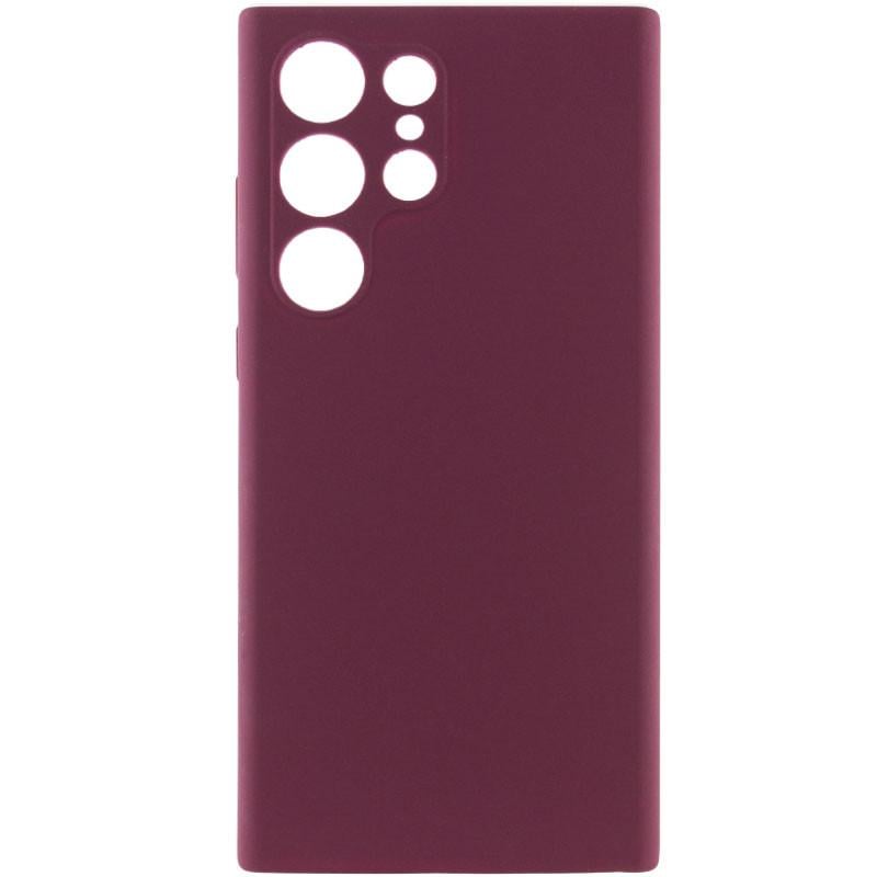 Противоударный чехол Silicone Cover Lakshmi Full Camera (AAA) для Samsung Galaxy S24 Ultra  Бордовый / PLUM