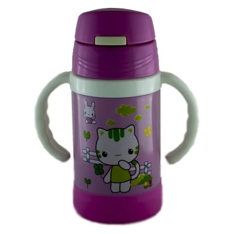 Термос детский Unique с силиконовой трубочкой 0,23 л Фиолетовый (MX-10083)