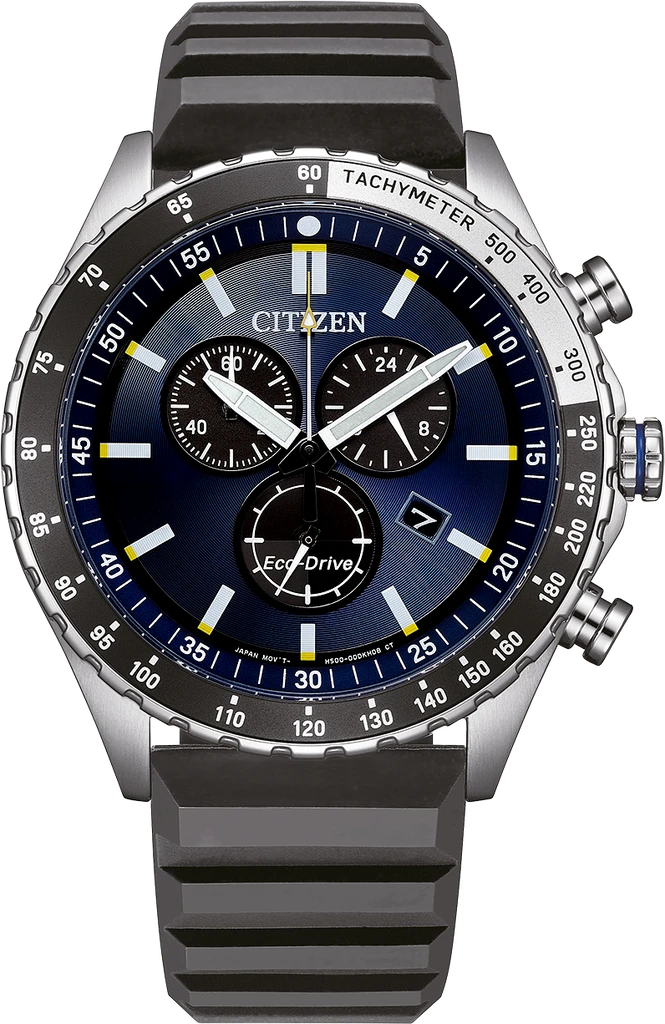 Наручные часы мужские Citizen AT2569-04L Eco-Drive со стальным корпусом/синим циферблатом и водозащитой 100 м