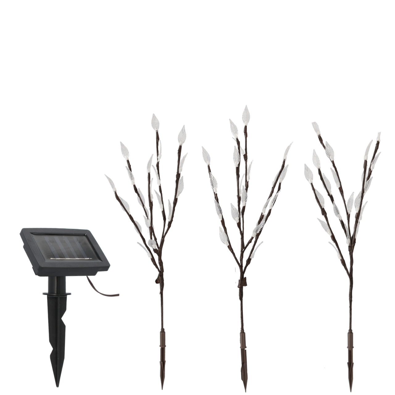 Солнечный фонарь-светильник GardenLine SOL6094 60 LED 3 ветки 60 см теплый белый свет (1235)
