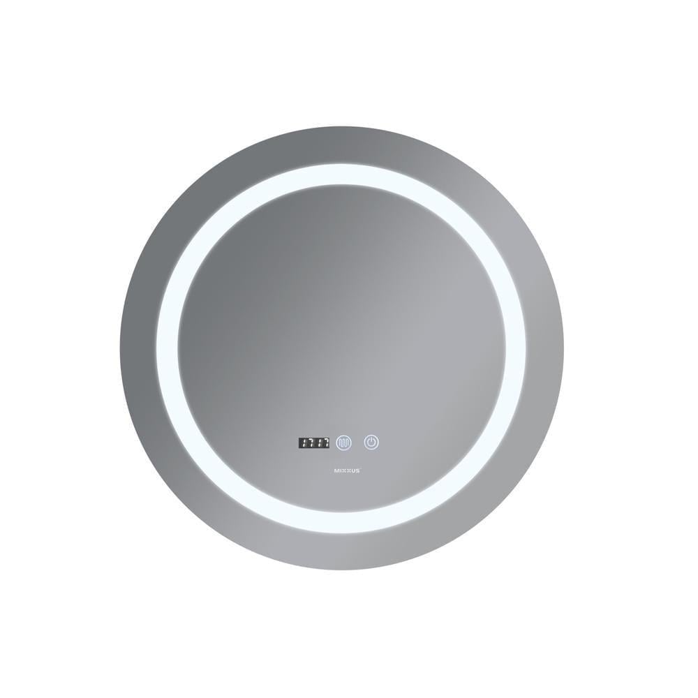 Зеркало для ванной комнаты MIXXUS PLAIN MC02-60-CASE LED Touch/Anti-fog/димер/регулировка яркости/часы (MI6661)