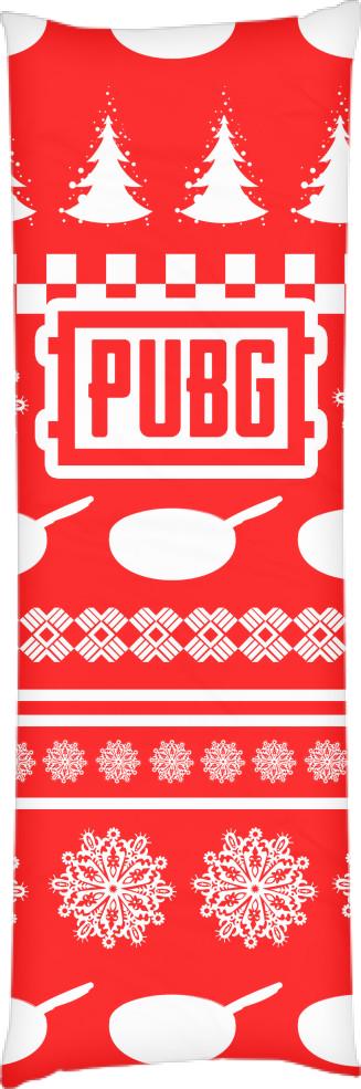 Подушка дакимакура Новогодний Pubg 40x100 см (13545657)