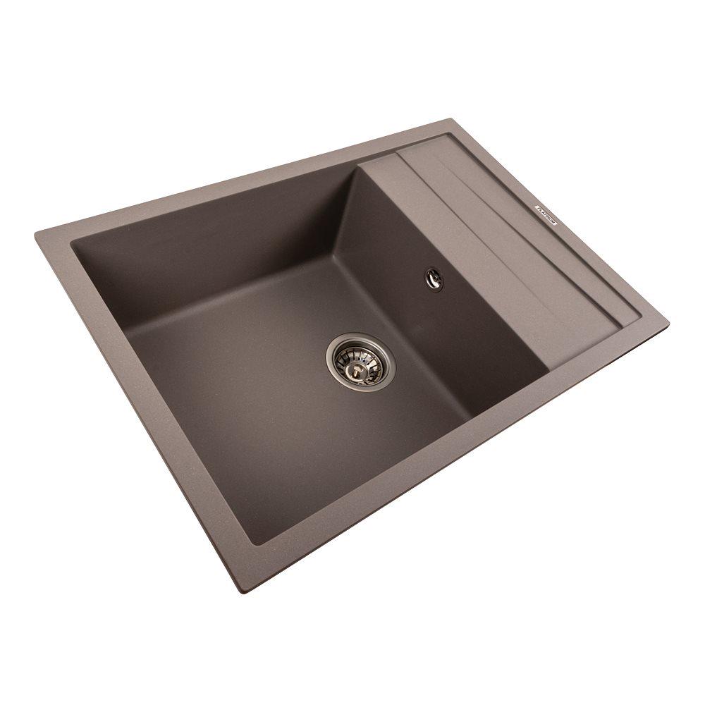 Мойка кухонная гранитная 7050 Cascada Platinum матовая Дюна - фото 2 Мойка кухонная гранитная 7050 Cascada Platinum матовая Дюна - фото 2