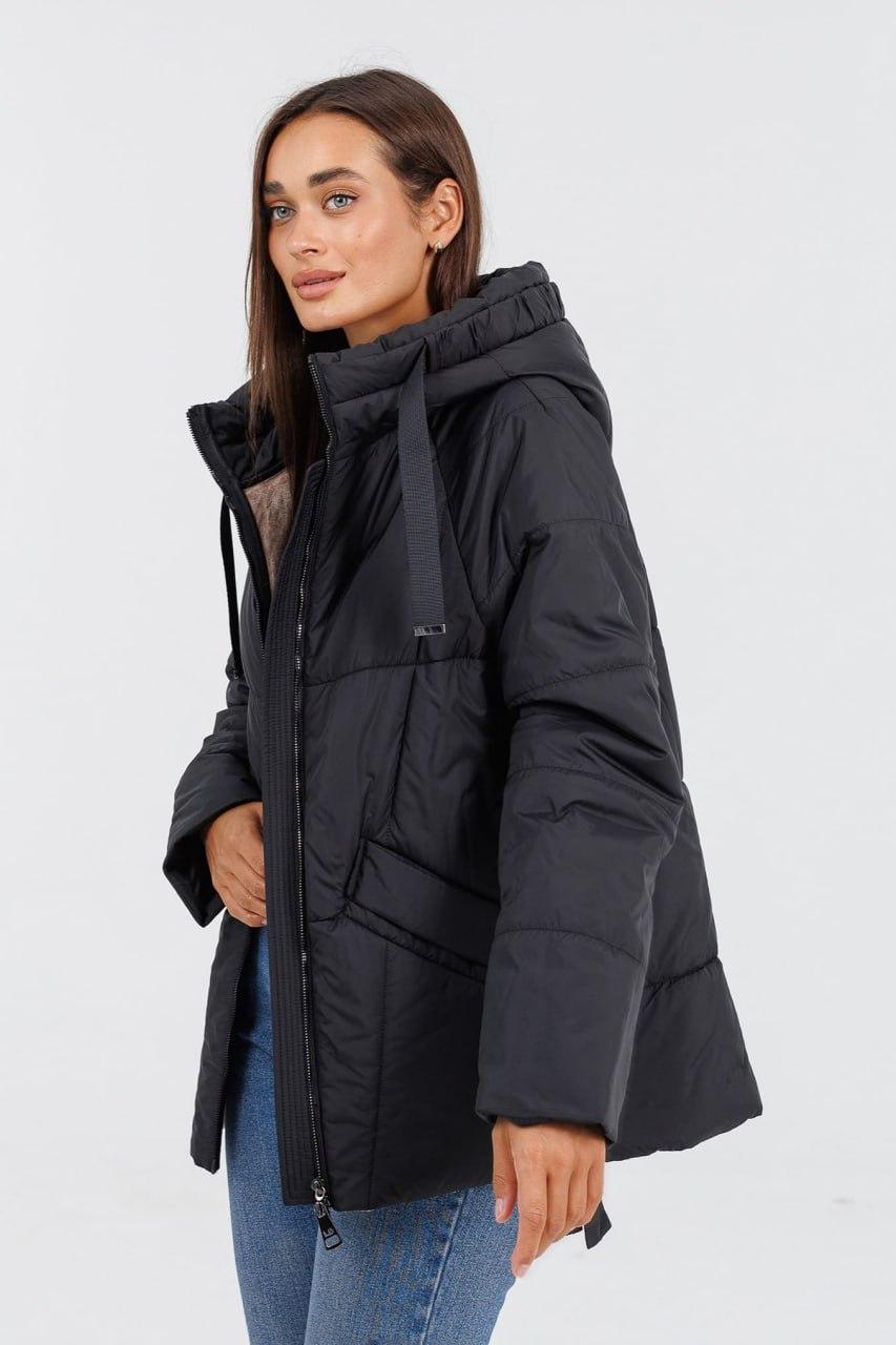 Куртка жіноча 236a на флісі р. 50 Чорний - фото 5 Куртка жіноча 236a на флісі р. 50 Чорний - фото 5