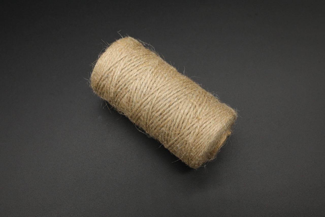 Шпагат джутовый натуральный льняной витой 1,5 мм 400 м (LF-001-3)