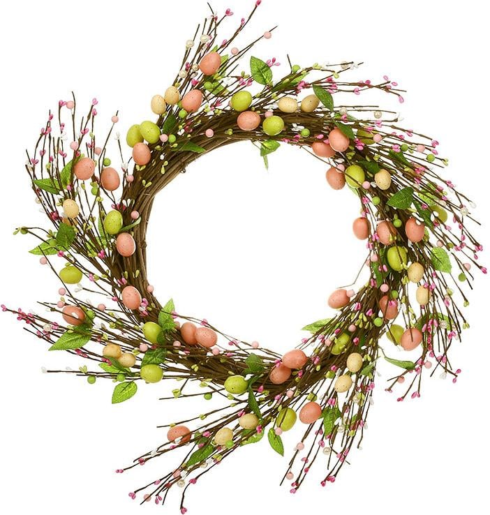 Венок декоративный Пасха из искусственных материалов 50 см