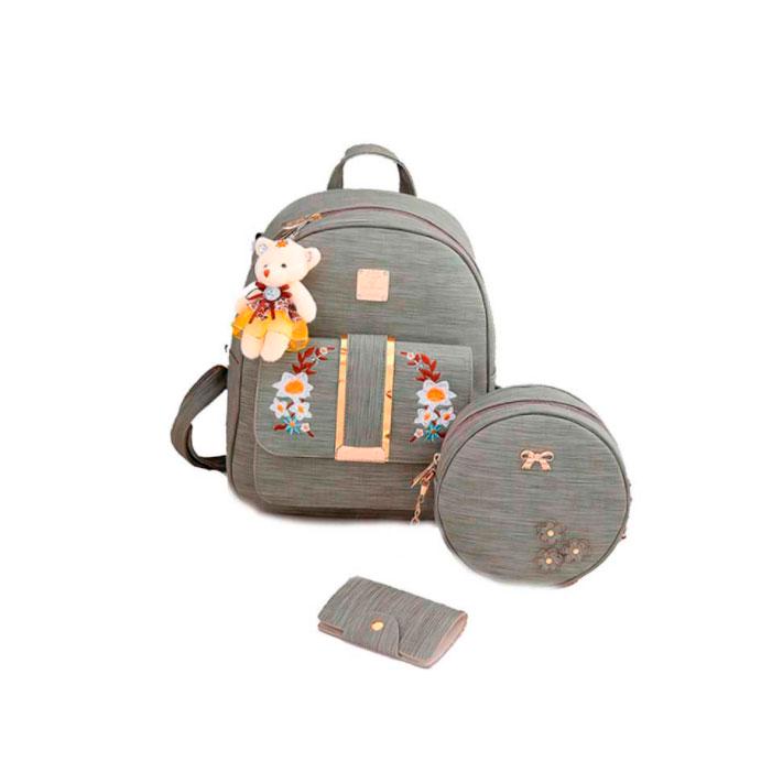 Рюкзак Tiolla с сумкой 25х30 см Gray (32411)