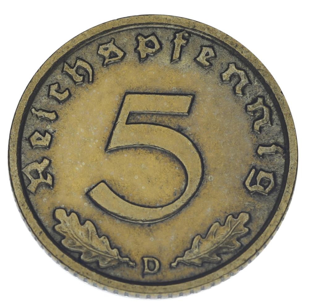 Коллекционная монета Германия 5 пфеннигов 1939 F-VF (М22647)