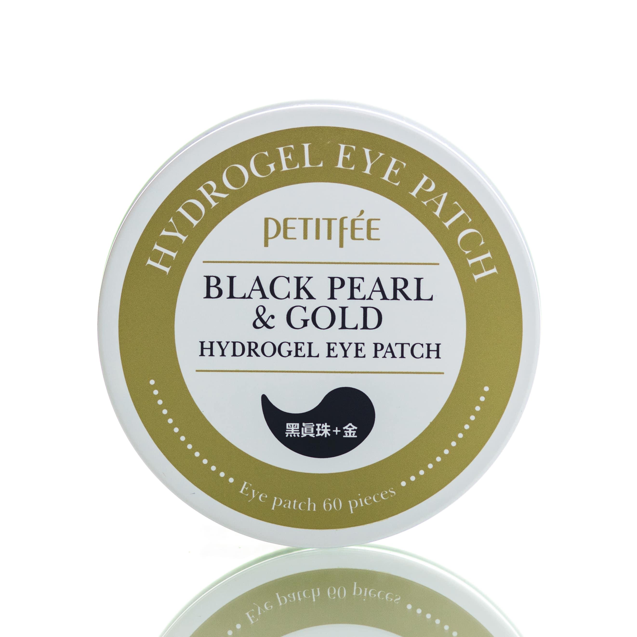 Патчи с золотом и черным жемчугом гидрогелевые Black Pearl & Gold Hydrogel Eye Patch Petitfee 60 шт.