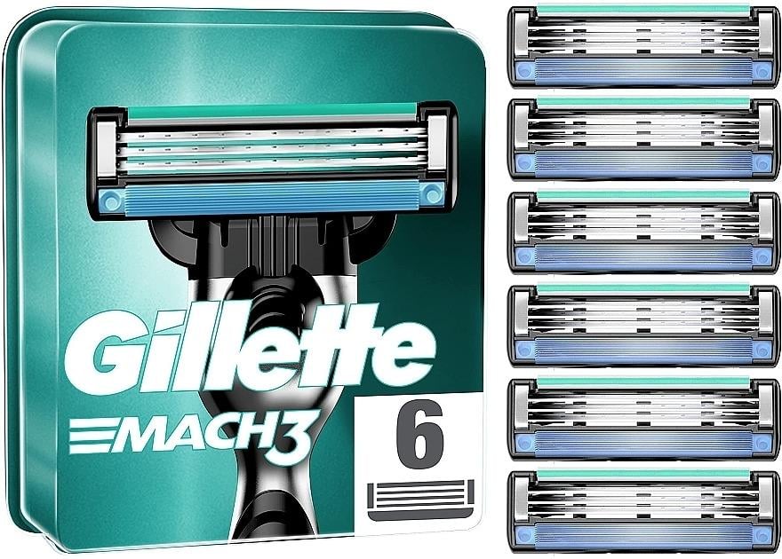 Картриджі змінні для гоління леза касети чоловічі Gillette Mach 3 6 шт. (17862413)