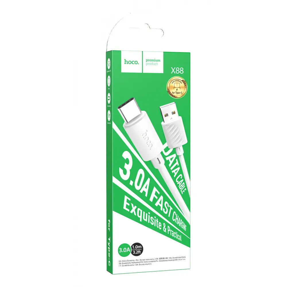 Кабель Hoco USB TYPE-C X88 3,0 A 1 м