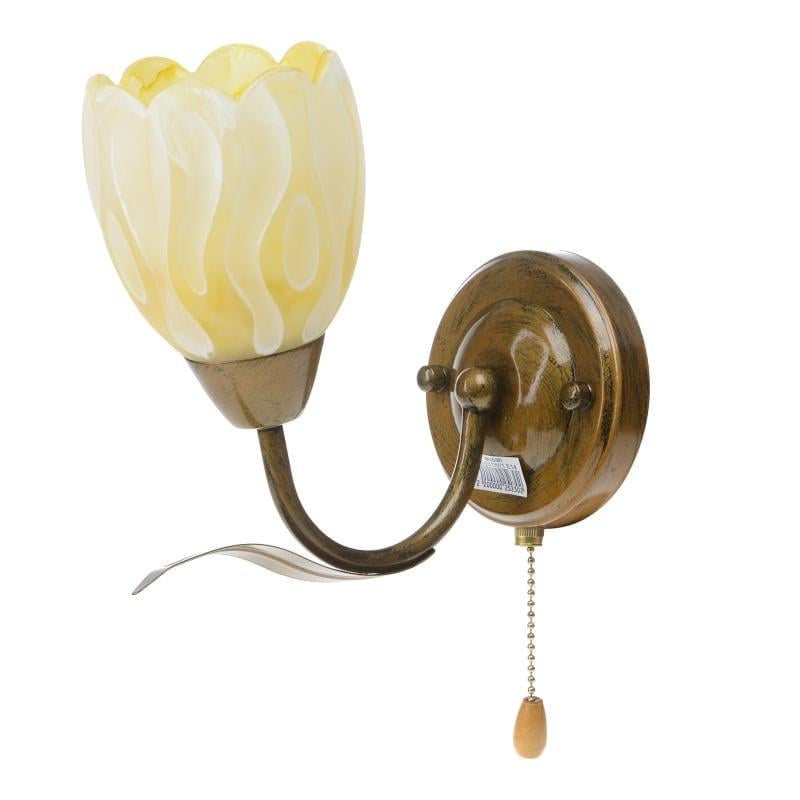 Бра настінне накладне LK-201W/1 E14 з вимикачем флористика (L5-360)