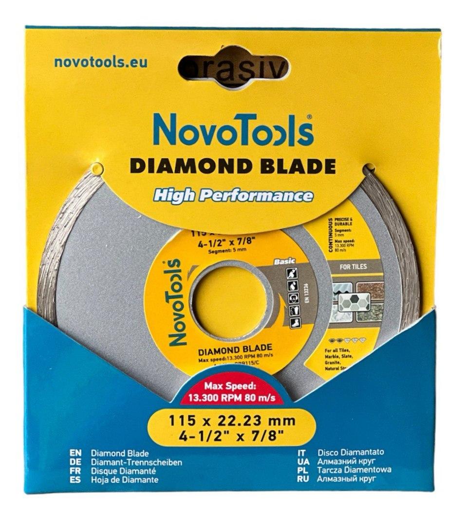 Диск алмазный NovoTools Basic 115х5х22,23 мм (2031079021)