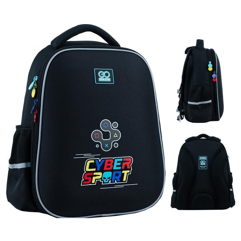 Рюкзак напівкаркасний GoPack EducationCyber Sport 38x28x13 см 15 л Чорний (GO24-165M-5) - фото 2