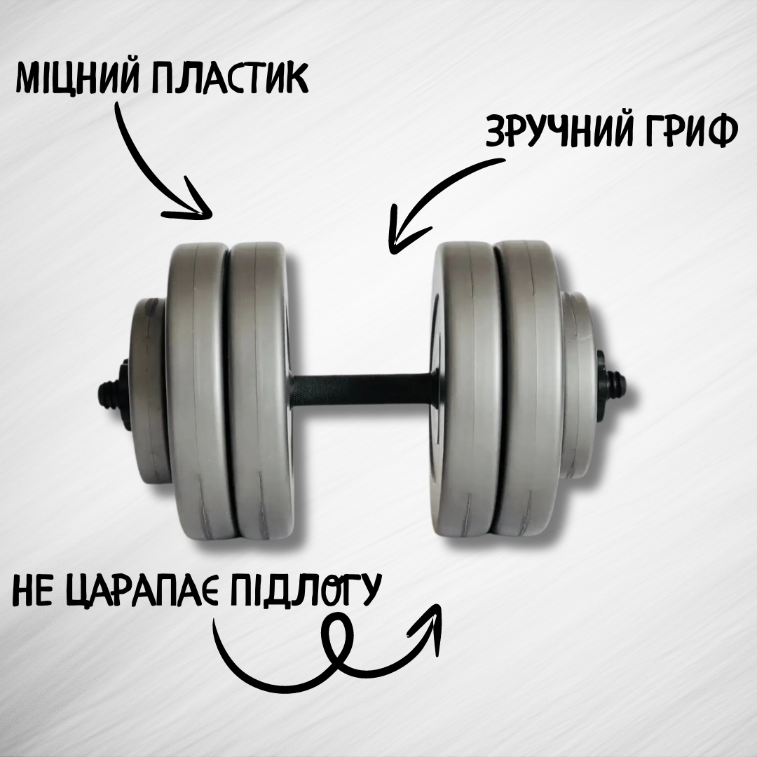 Гантели 2х13 кг Grey (2230353810) - фото 3
