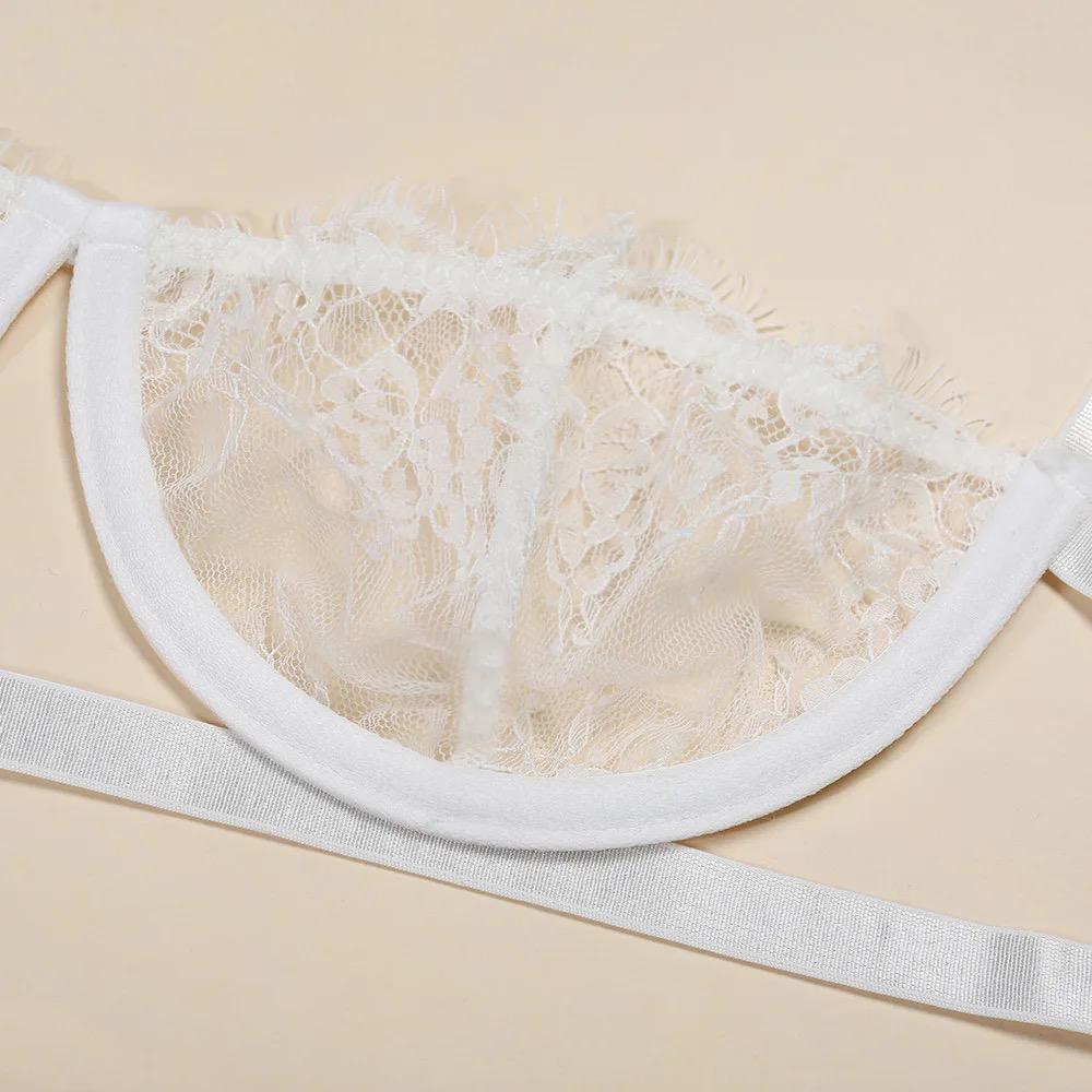 Комплект белья кружевной лиф балконет/трусики M Белый (0034M) - фото 10 Комплект белья кружевной лиф балконет/трусики M Белый (0034M) - фото 10