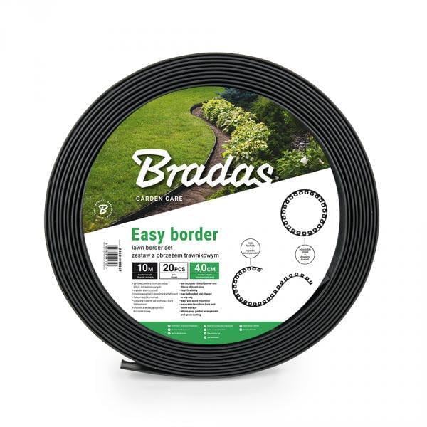 Бордюр газонный Bradas Easy Border 55 мм х 10 м с комплектом кольев Черный (OBEB5510SET)