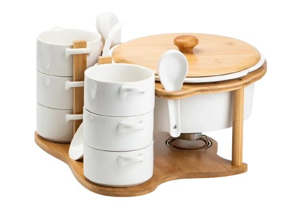 Суповой сервиз с ложками на подставке 250 мл 6 шт. 1,8 л (2816713577)