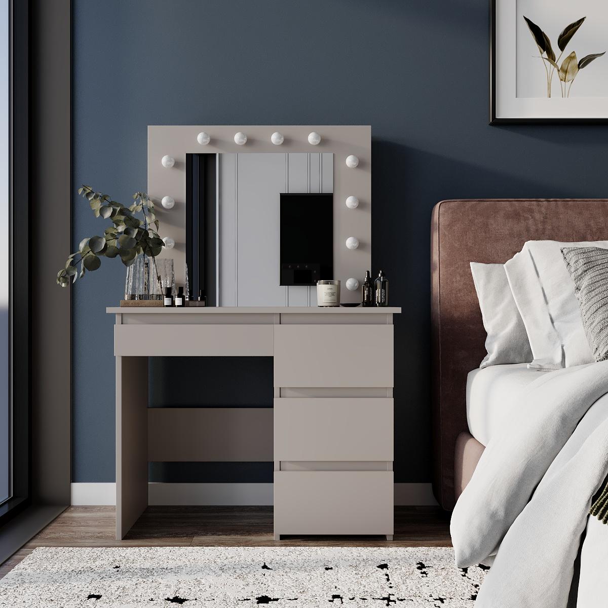 Туалетний столик Beauty 940х430х1400 мм Кашемір (GATB31141400000) - фото 3 Туалетний столик Beauty 940х430х1400 мм Кашемір (GATB31141400000) - фото 3