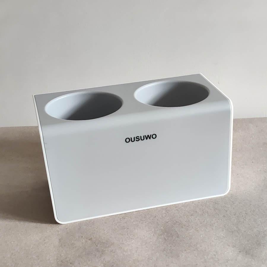 Полиця-органайзер Ousuwo XS-532 з держателем фена White/Gray (1861)