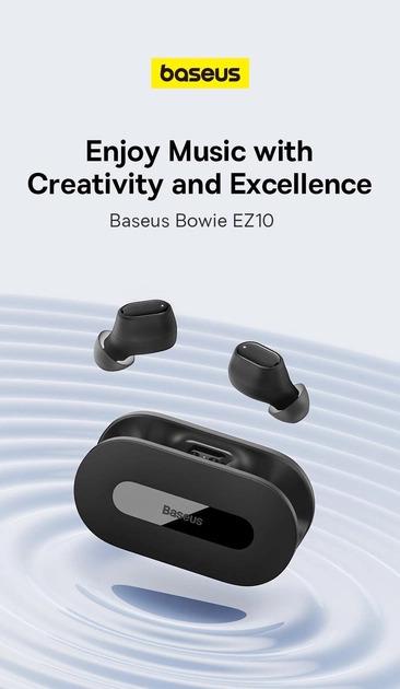 Наушники BASEUS Bowie EZ10 TWS Bluetooth 5.3 HiFi 0.06' DLCC с низким уровнем задержки - фото 3