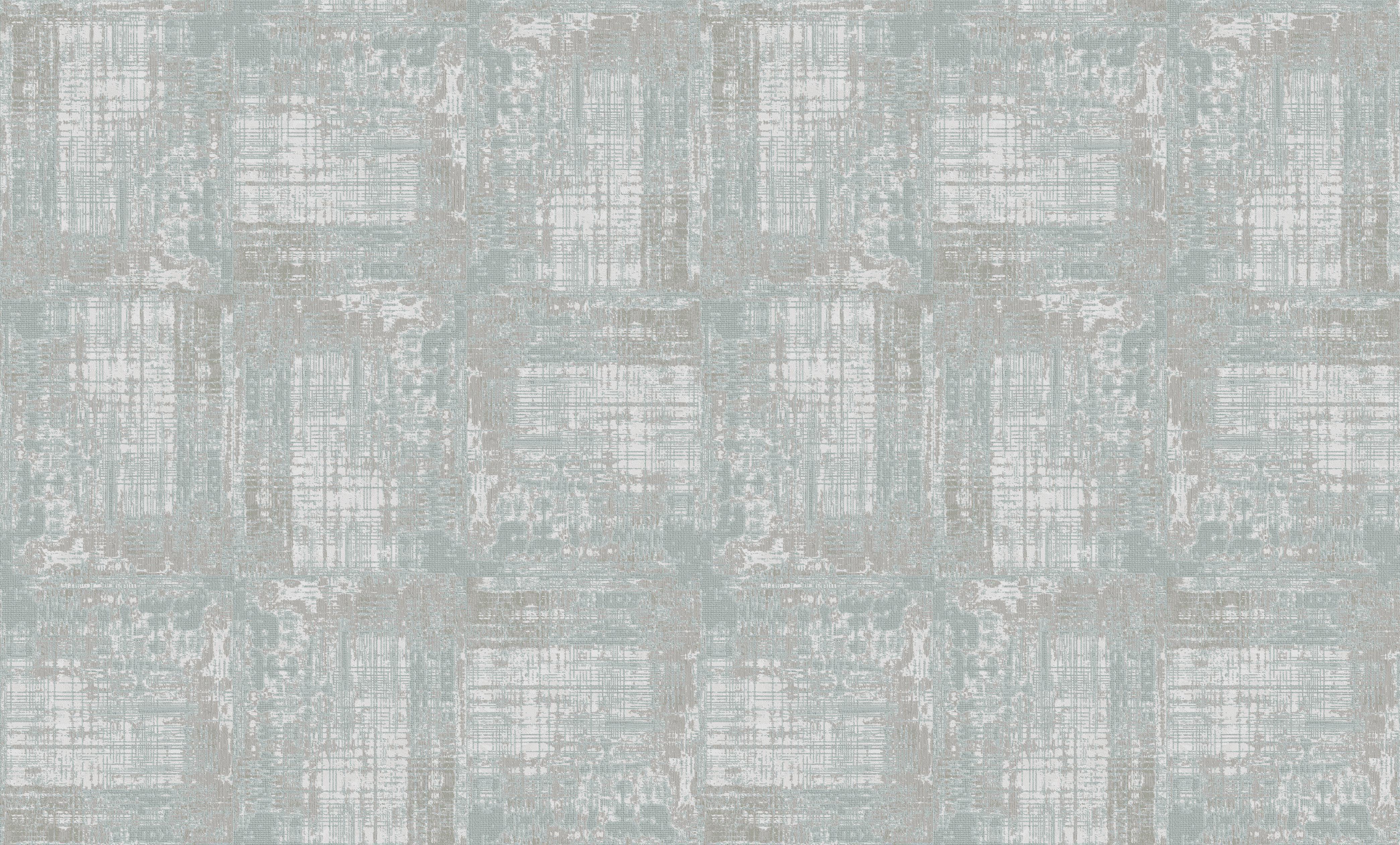 Обои виниловые на флизелиновой основе Samsara Yuanlong 881305 Бирюзовый/Серый