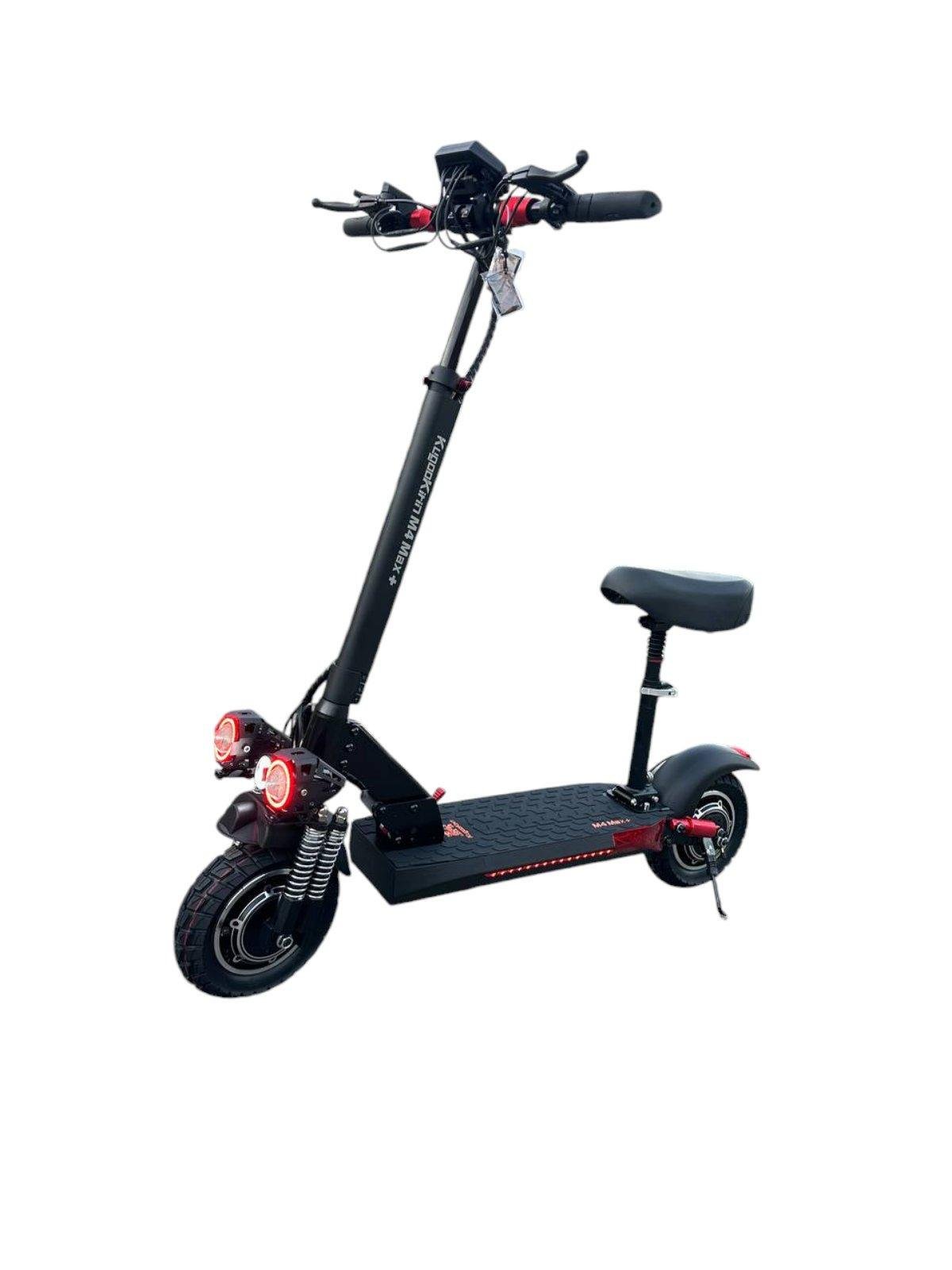 Электросамокат двухмоторный с сидением KugooKirin M4 Max+ Plus NFC key 2000W 23Ah